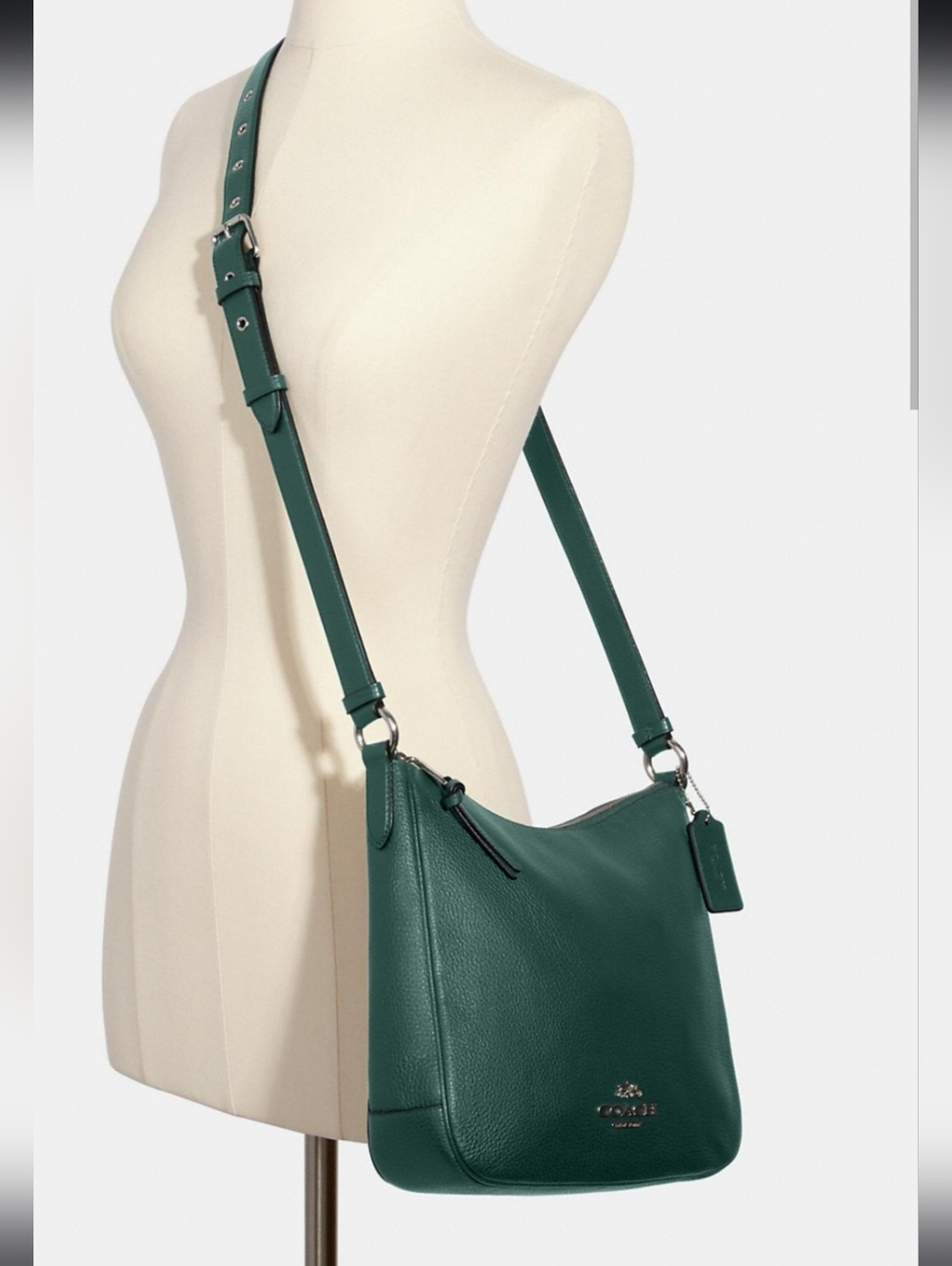 Coach Ellie File Crossbody Bag, Forest Green, EUC, 2021, $350 MSRP